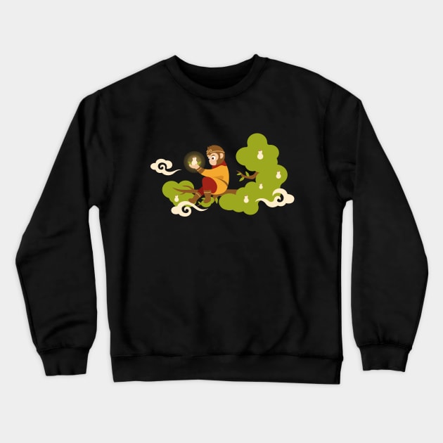 Immortal Fruit - Monkey King Crewneck Sweatshirt by Shanezhong